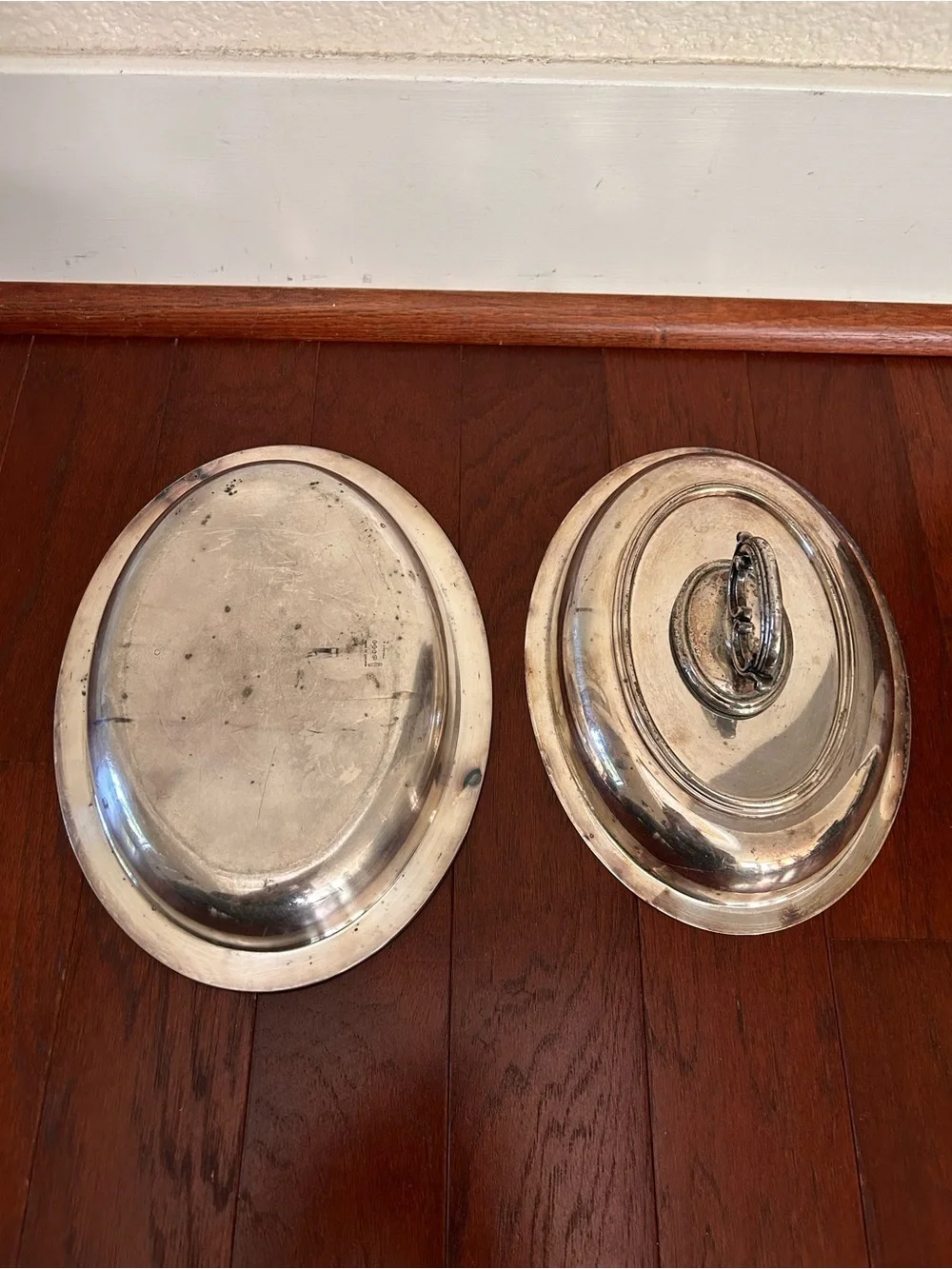 Antique English Silver-Plated Entrée Dish & Cover Dingwall Pattern by C G & Co